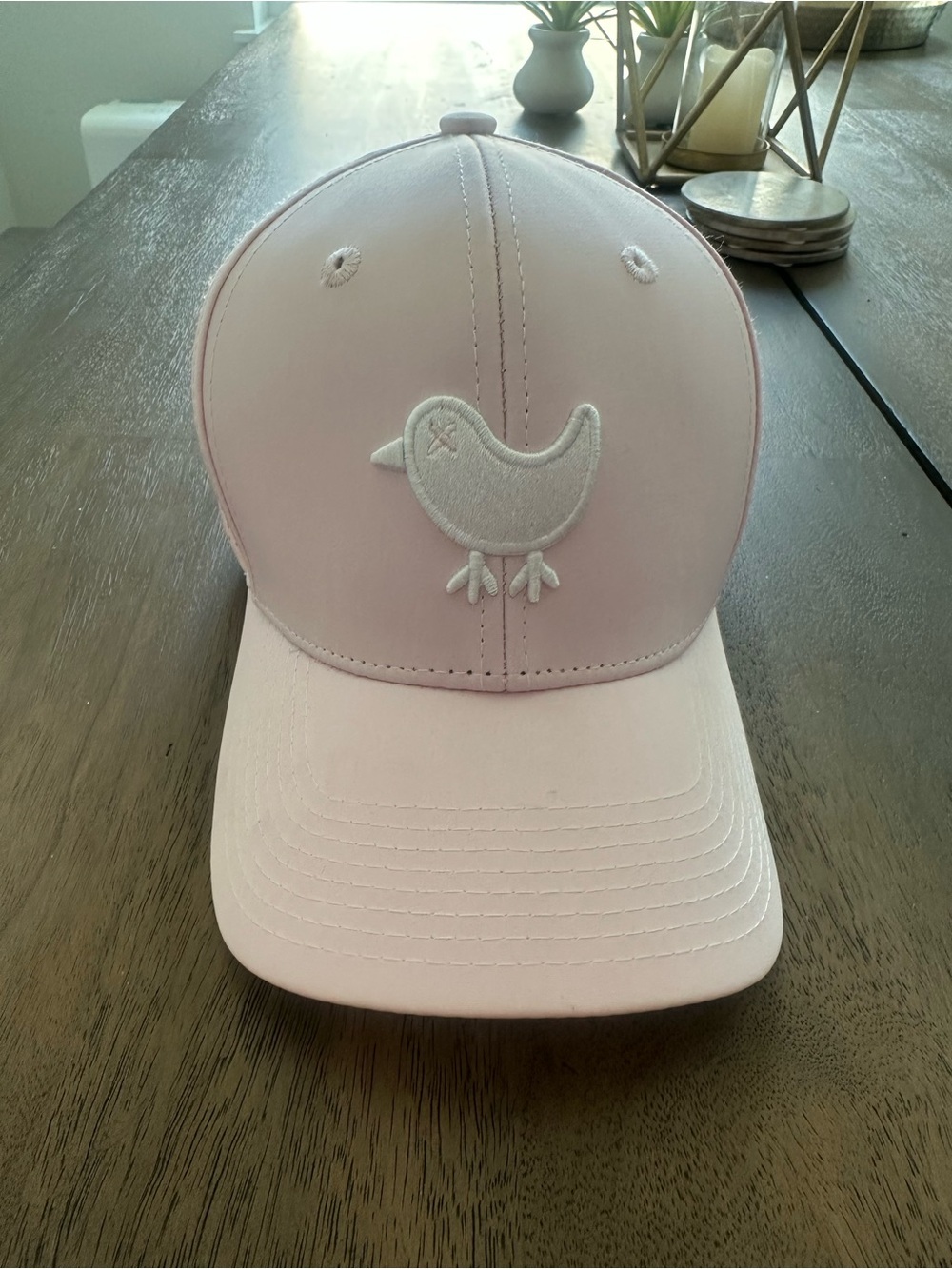 Bad Birdie Pink Baseball Cap with White Bird Logo
